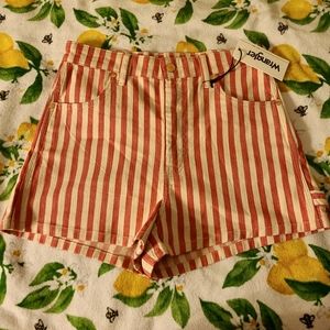 NWT WRANGLER vintage dolly striped shorts